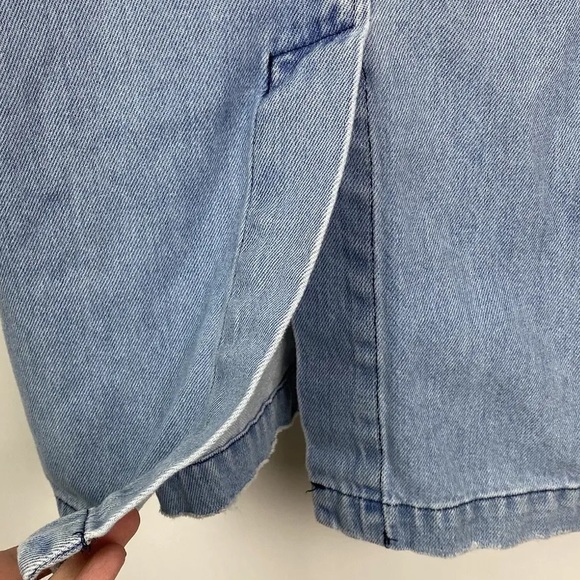 Zara Distressed Denim Long Jacket - Picture 10 of 10